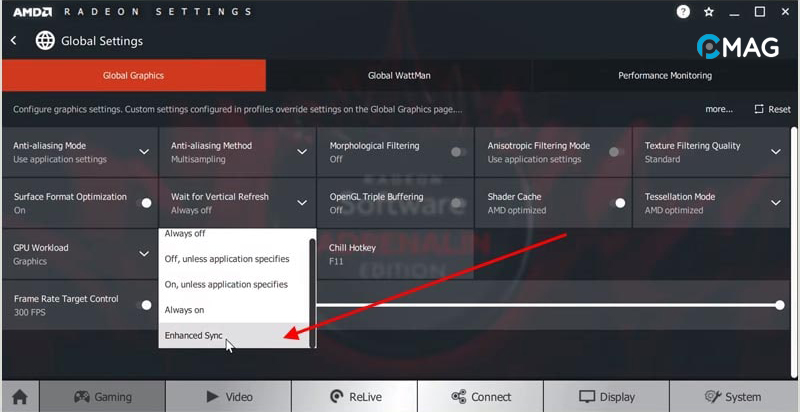 Cách bật AMD Enhanced Sync trên Card đồ họa Radeon