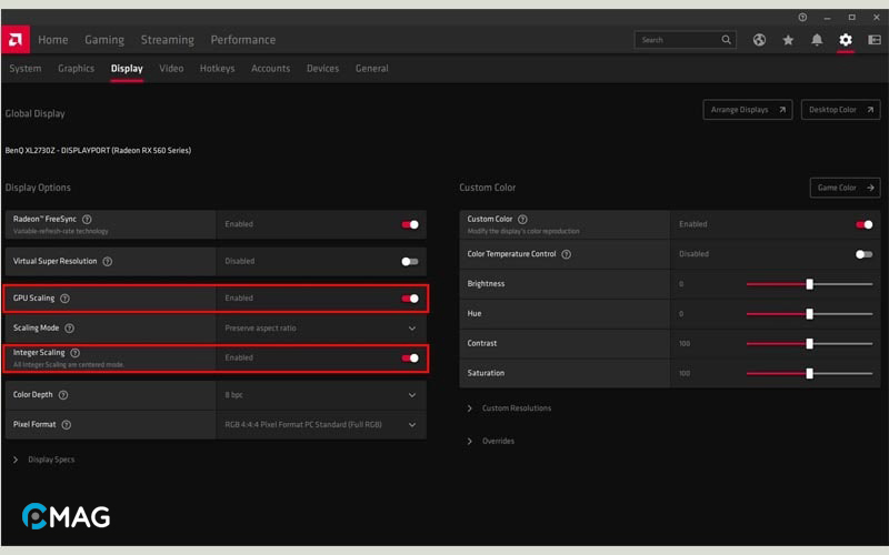 Cách bật AMD Integer Scaling