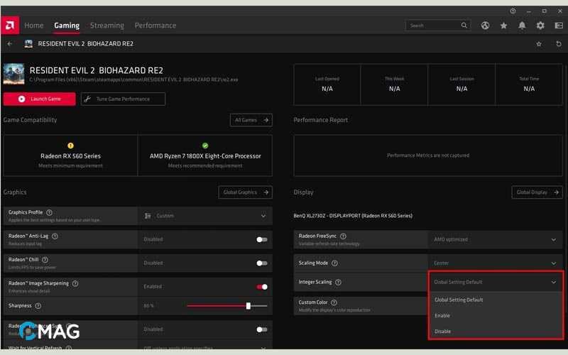 Cách bật AMD Integer Scaling