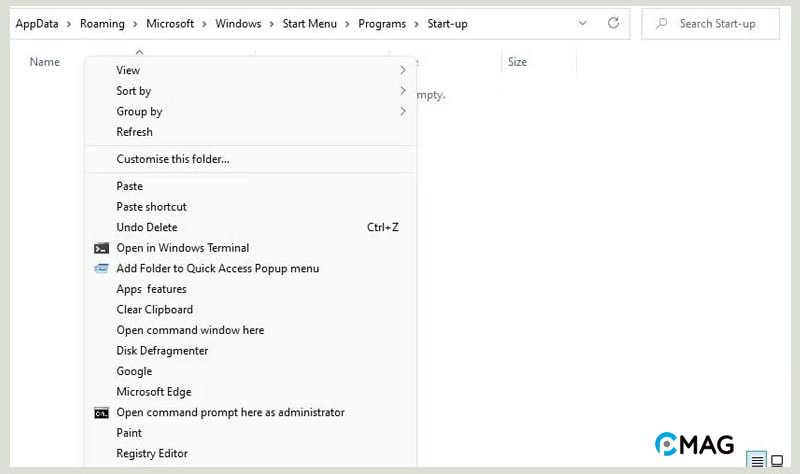 Copy file NVDisplay.Container vào thư mục Startup