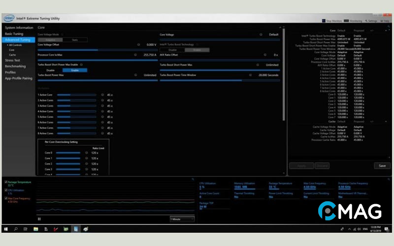 Undervolt CPU Thông qua Intel XTU