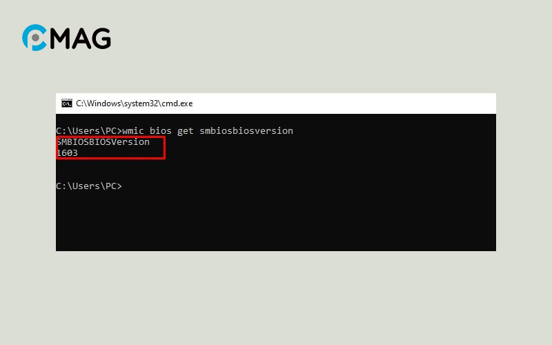 Kiểm tra phiên bản BIOS