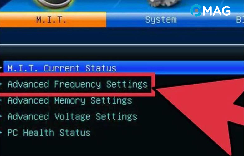 Mở Frequency/Voltage Control