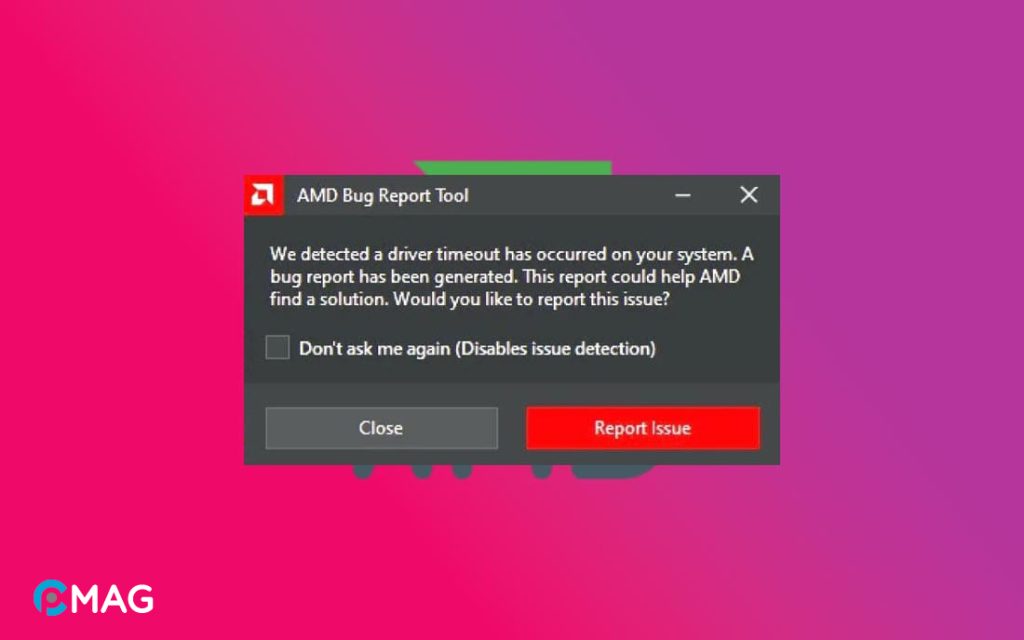 fix lỗi AMD Driver Timeout