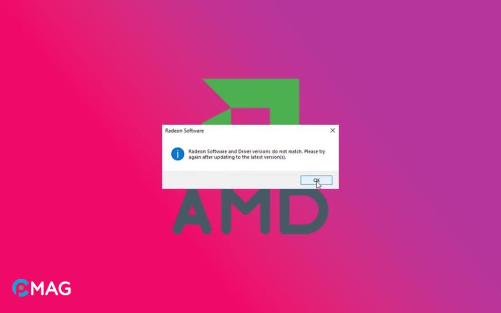 fix lỗi Radeon Settings and Driver versions do not match