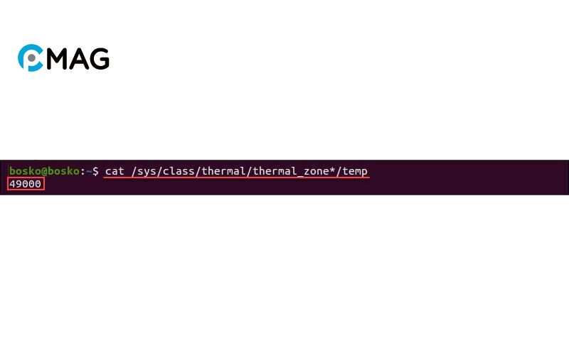 Kiểm tra nhiệt độ CPU qua Terminal