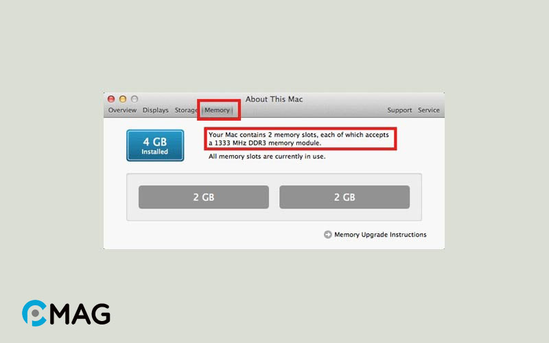 Cách kiểm tra số khe RAM khả dụng trên MacOS