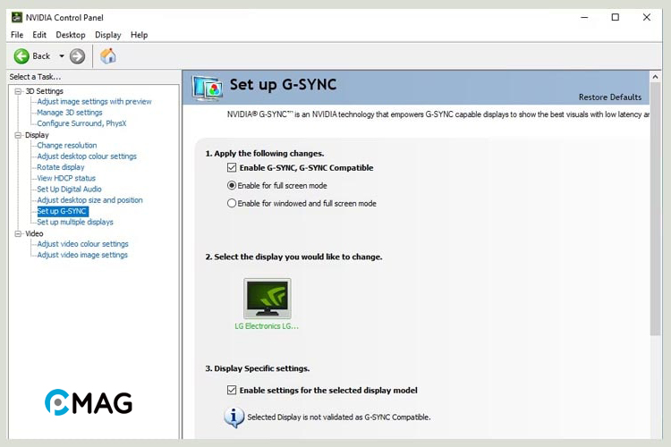 Hướng dẫn cách bật G-SYNC trên Windows