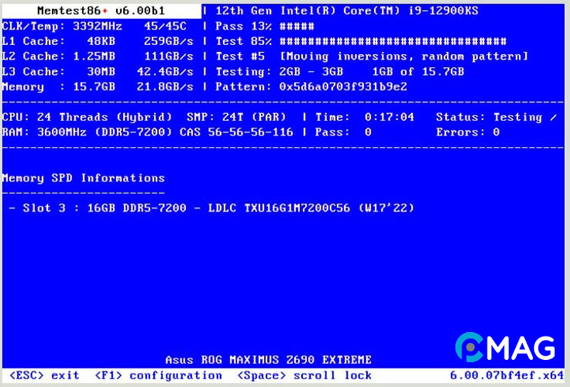 Cách stress test RAMMemTest86+