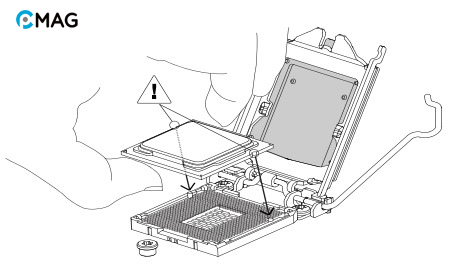 Cơ chế khóa ổ cắm cho LGA1200 có 2 phím