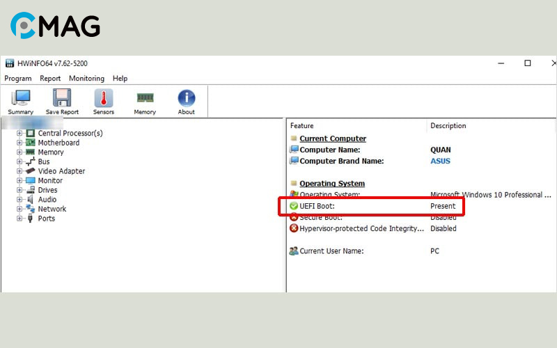 Cách kiểm tra máy tính đang dùng UEFI hay LEGACY