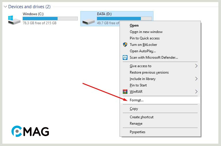 Thông qua File Explorer