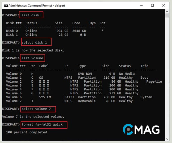 Thông qua Command Prompt