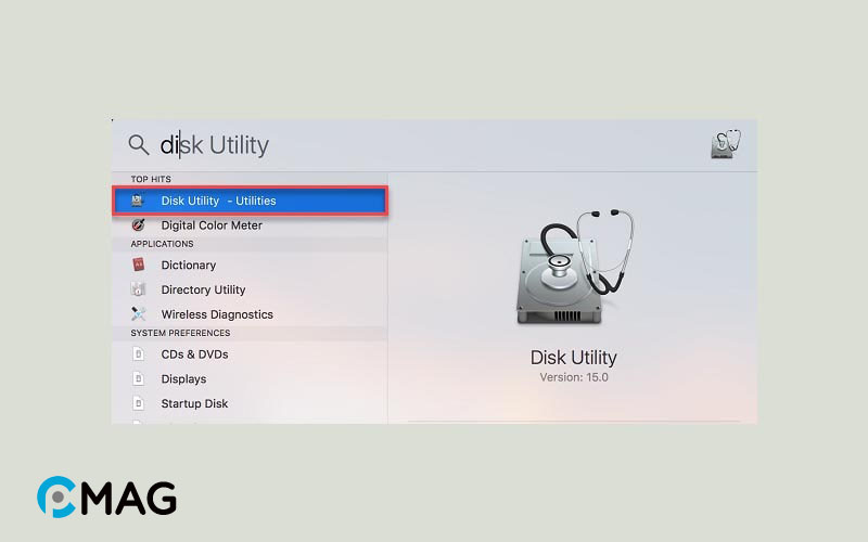 Thông qua Disk Utility