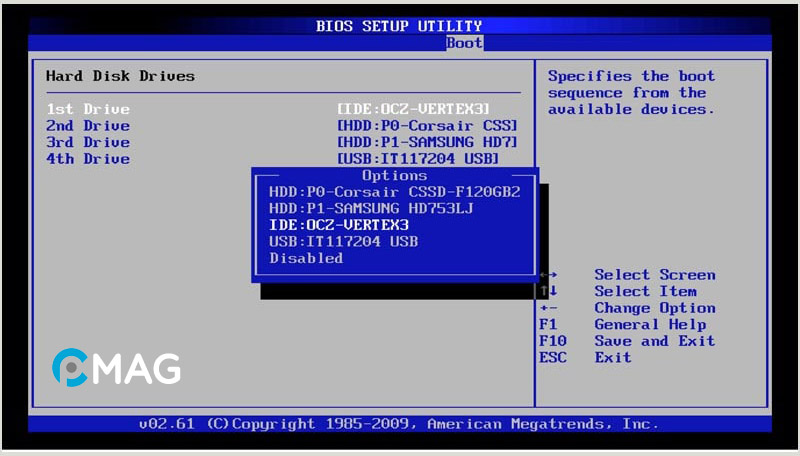 Kiểm tra BIOS có nhận ổ cứng không?