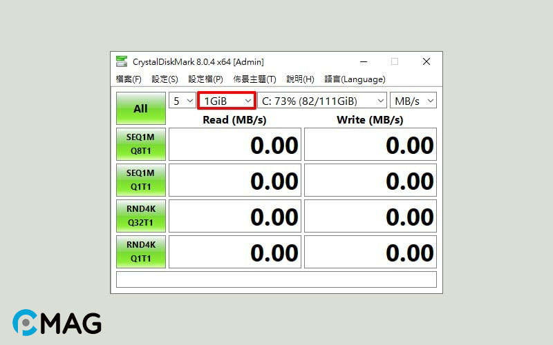Thông qua CrystalDiskMark