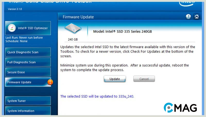 Cập nhật firmware SSD