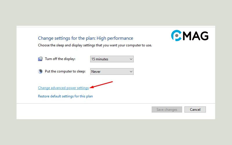 Sử dụng High Performance Power Settings