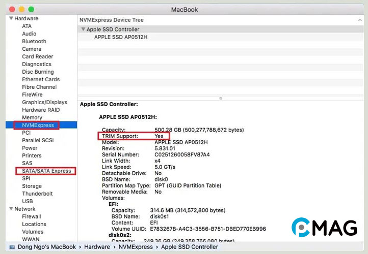 Cách kiểm tra trạng thái TRIM trên MacOS