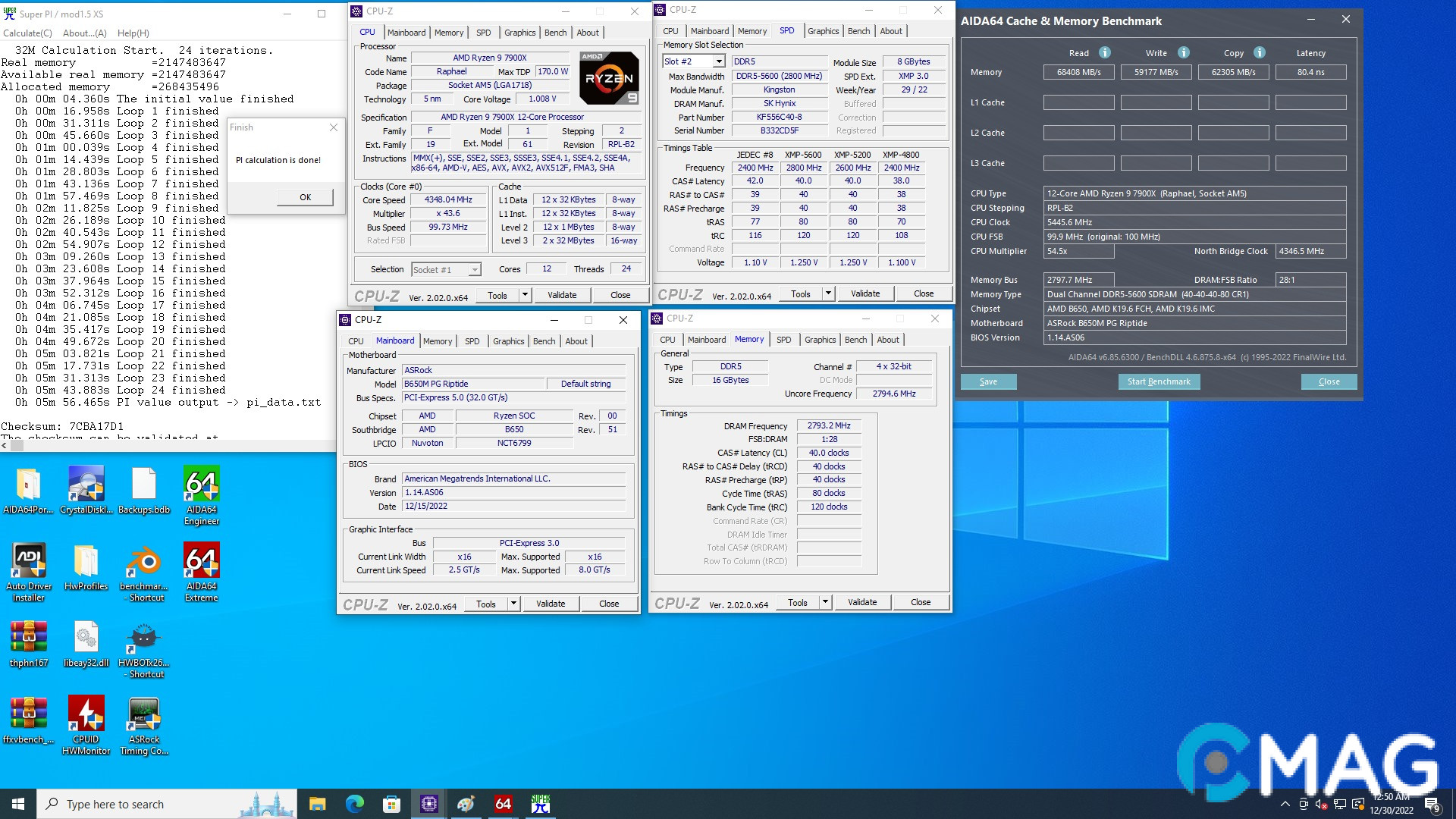 Đánh giá ASRock B650M PG Riptide – Làm gỏi Ryzen 9 7900X “dễ như ăn cháo”
