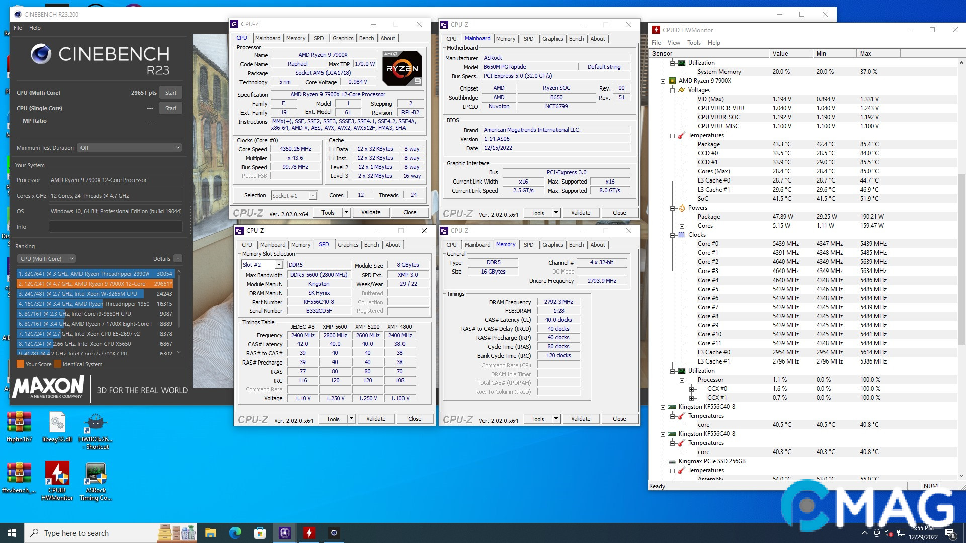 Đánh giá ASRock B650M PG Riptide – Làm gỏi Ryzen 9 7900X “dễ như ăn cháo”