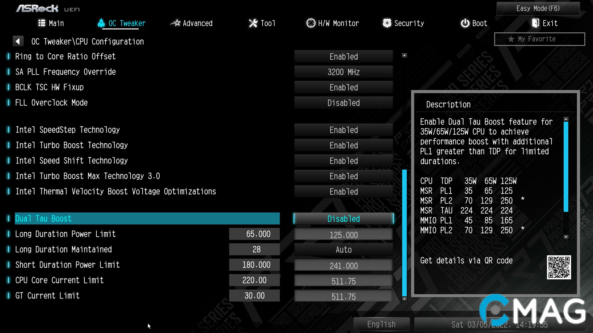 asrock-b660m-pro-rs-13 BIOS trực quan