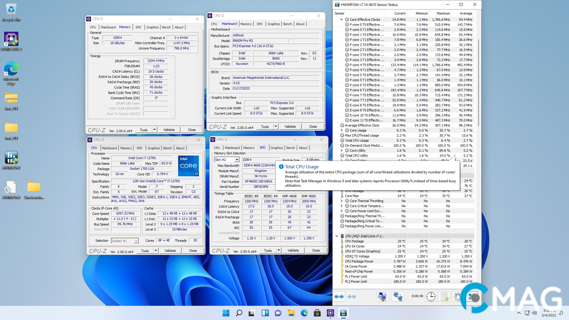 asrock-b660m-pro-rs-16 Kết quả thử nghiệm