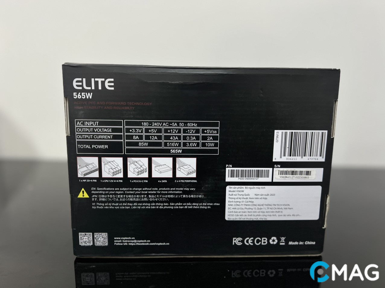 Đánh giá bộ nguồn VSP Elite V565W – Lựa chọn tốt ở phân khúc chủ đạo