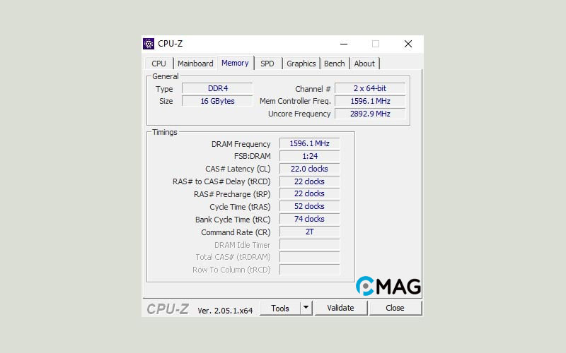 Thông qua CPU-Z