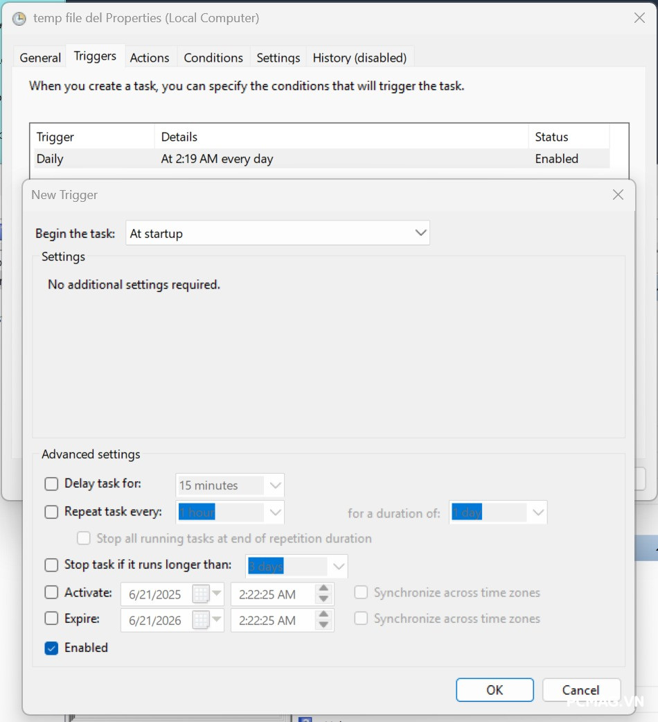 cách tự động xóa file tạm trên Windows 11