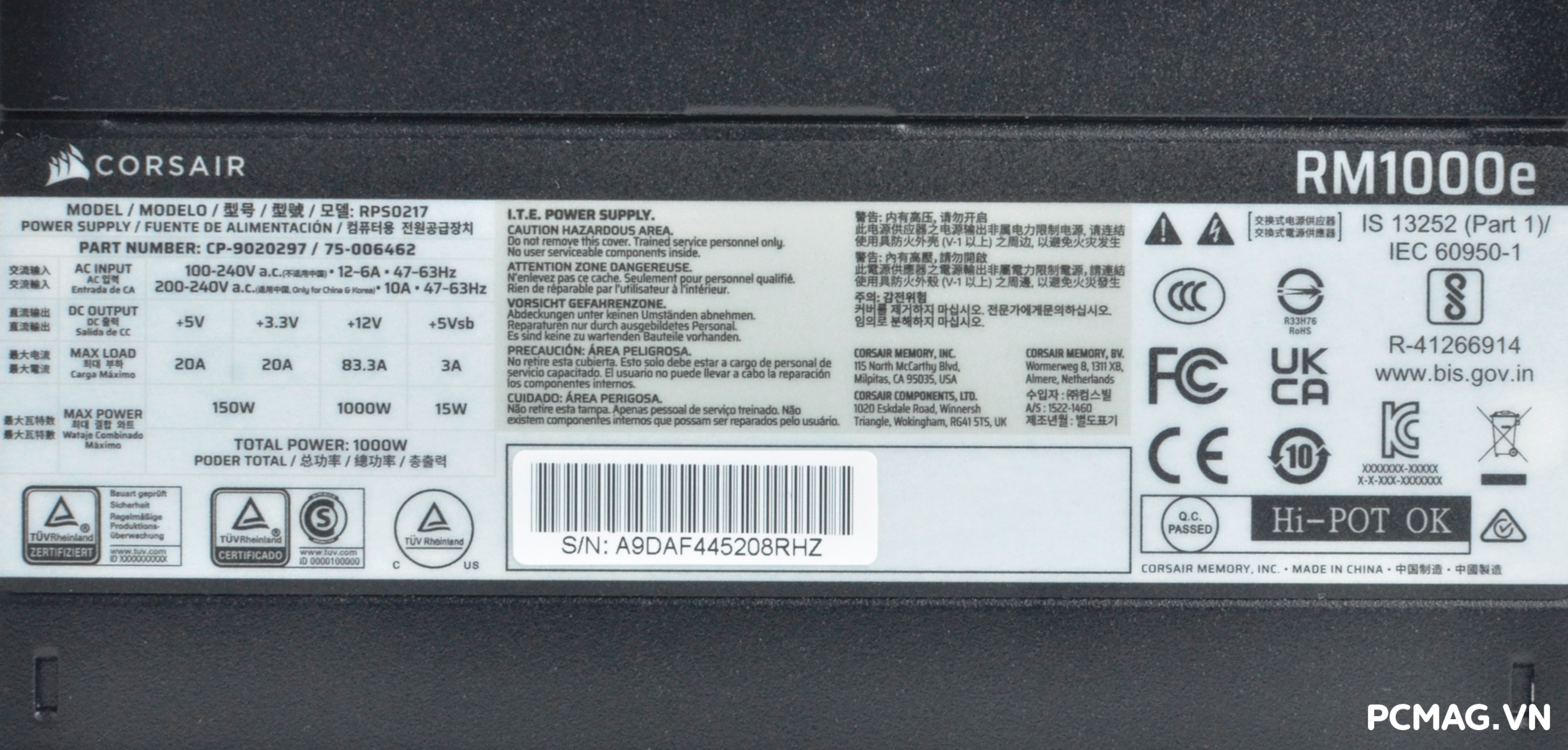 PSU Corsair RM1000e 1000W