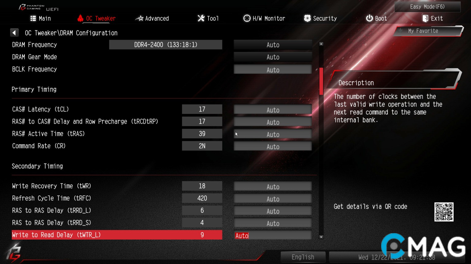 Tùy chỉnh giá trị độ trễ (Cas) của RAM