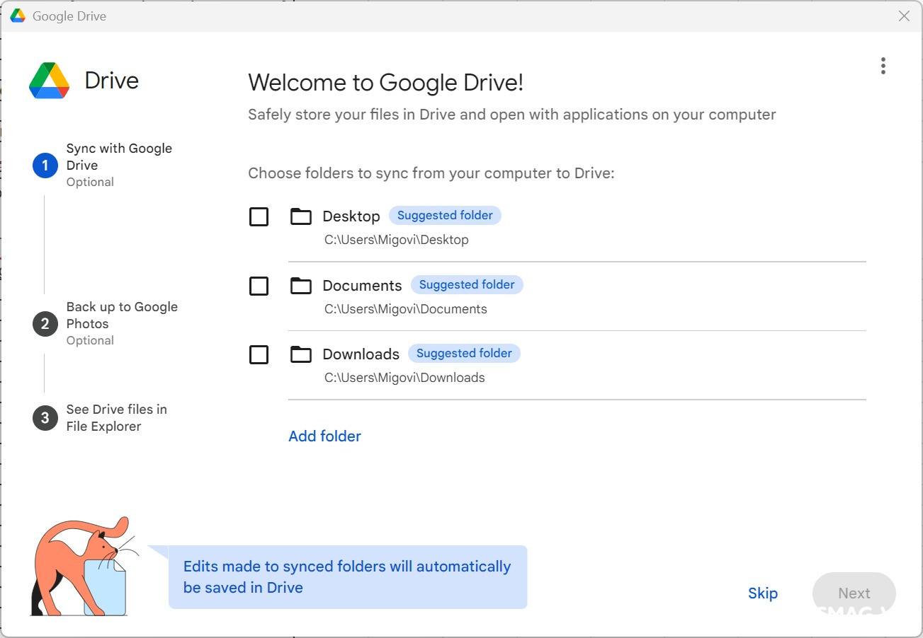 Tự động đồng bộ file từ Windows 11 lên Google Drive