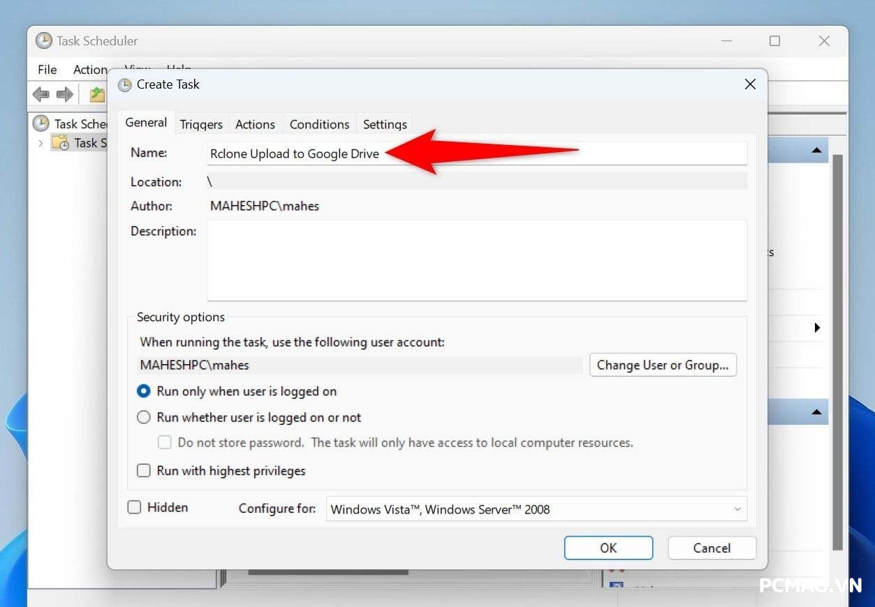 Tự động đồng bộ file từ Windows 11 lên Google Drive