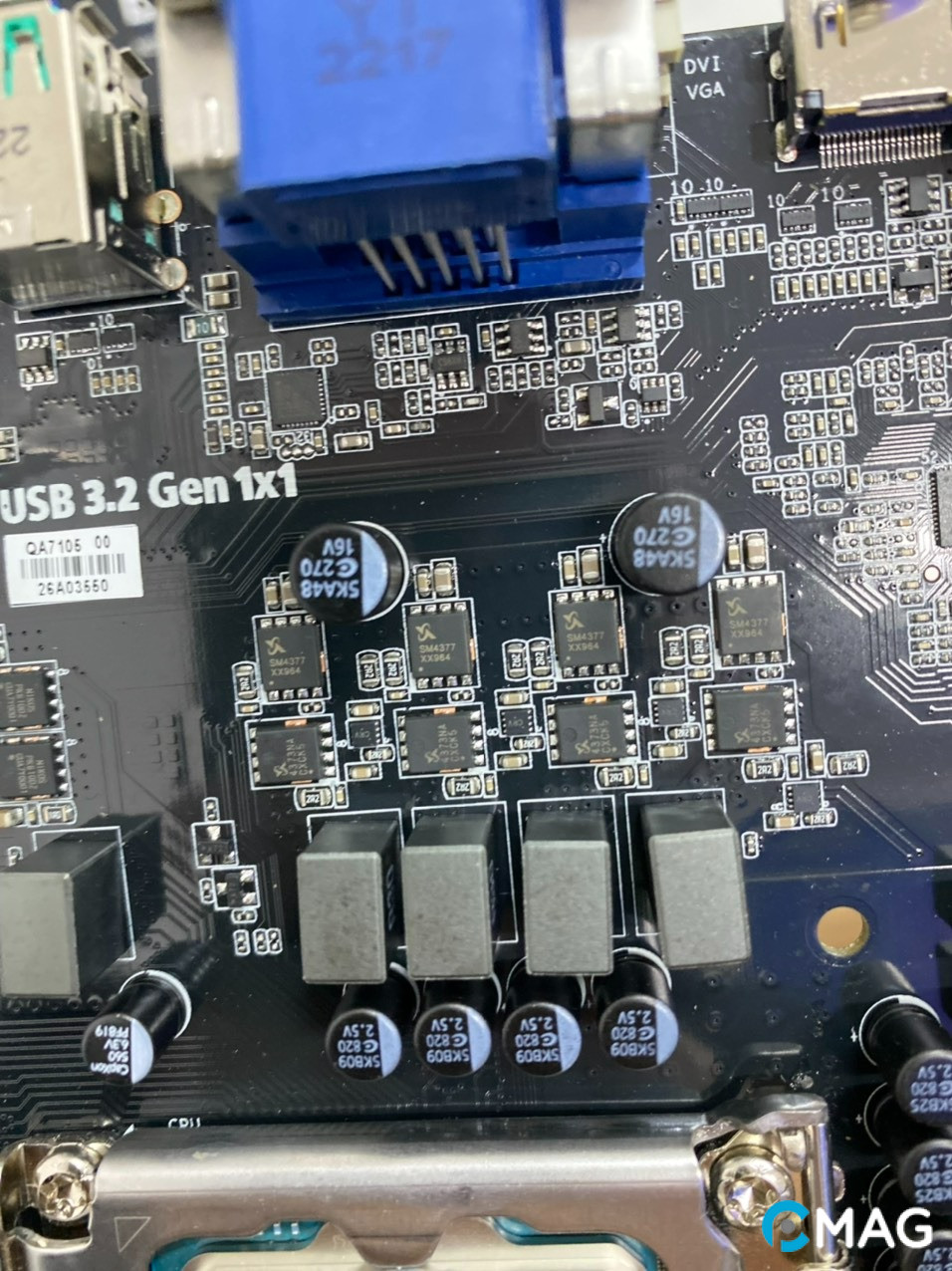 Mạch VRM giúp tải tốt các vi xử lý có TDP 100W