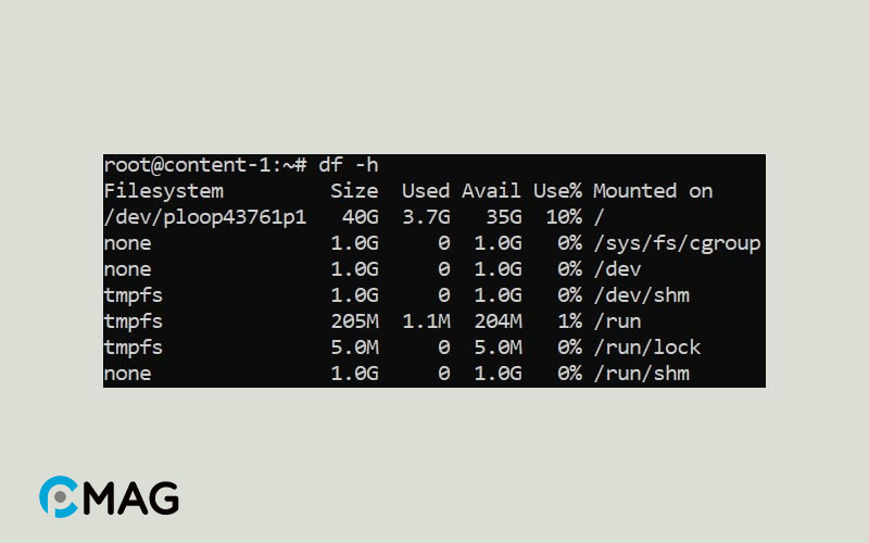 kiem-tra-dung-luong-o-cung-9 Thông qua câu lệnh df