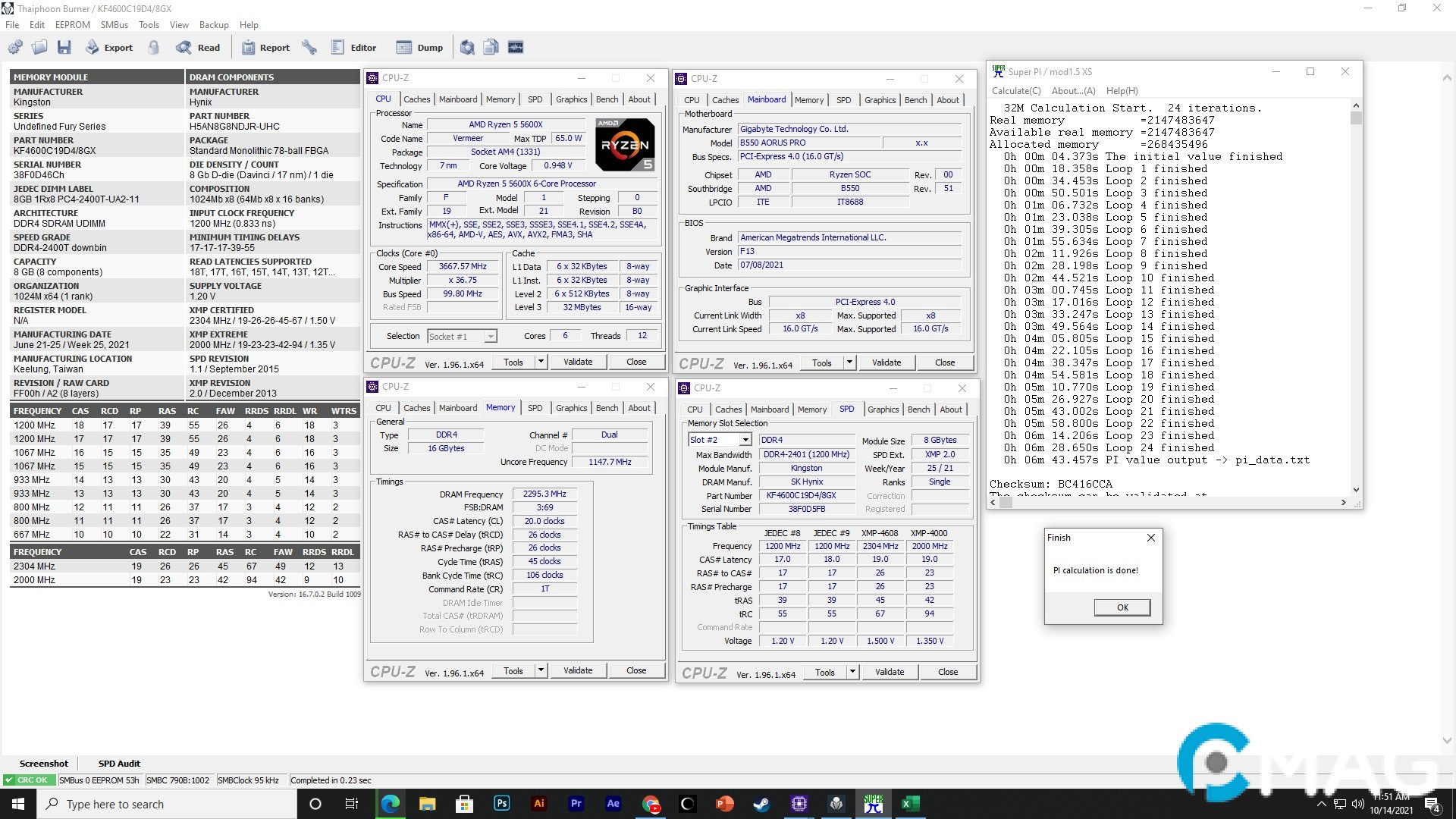 Kết quả ép xung thực tế