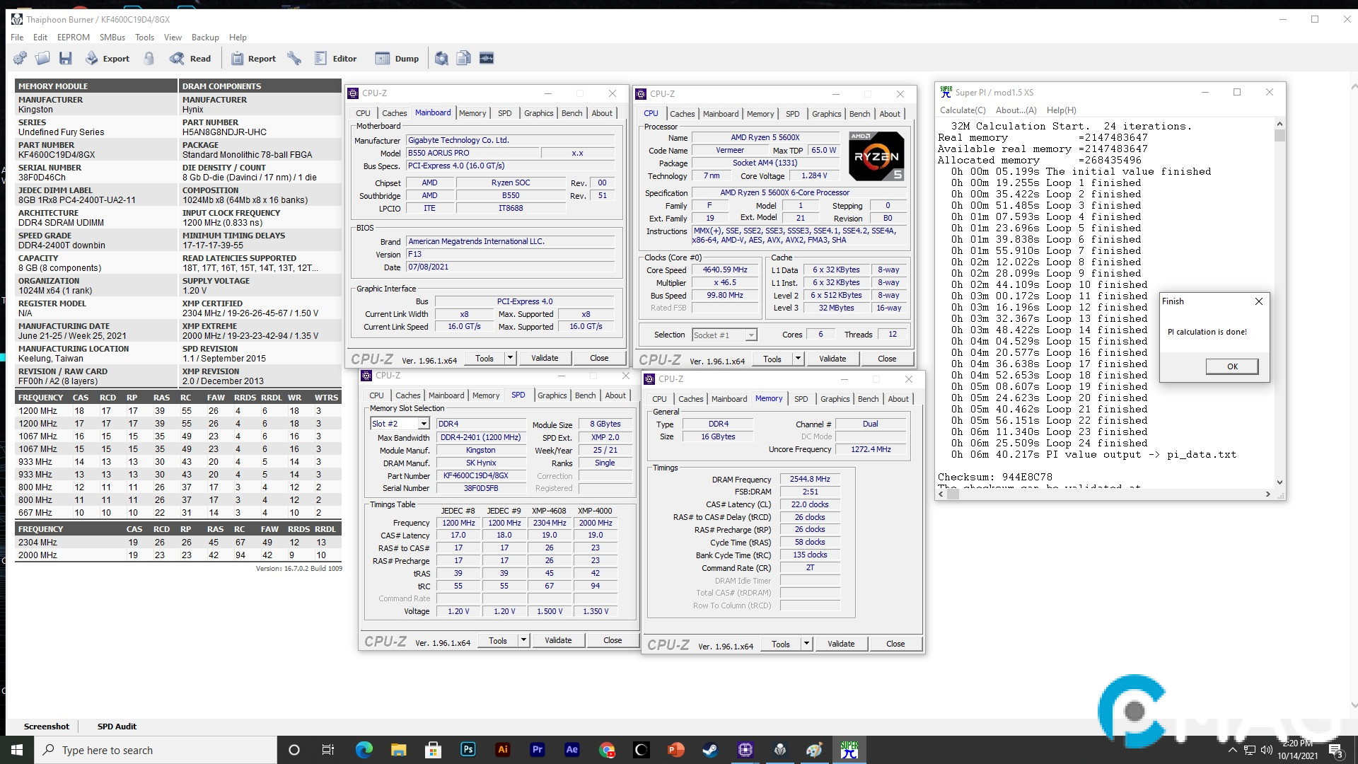 Kết quả ép xung thực tế