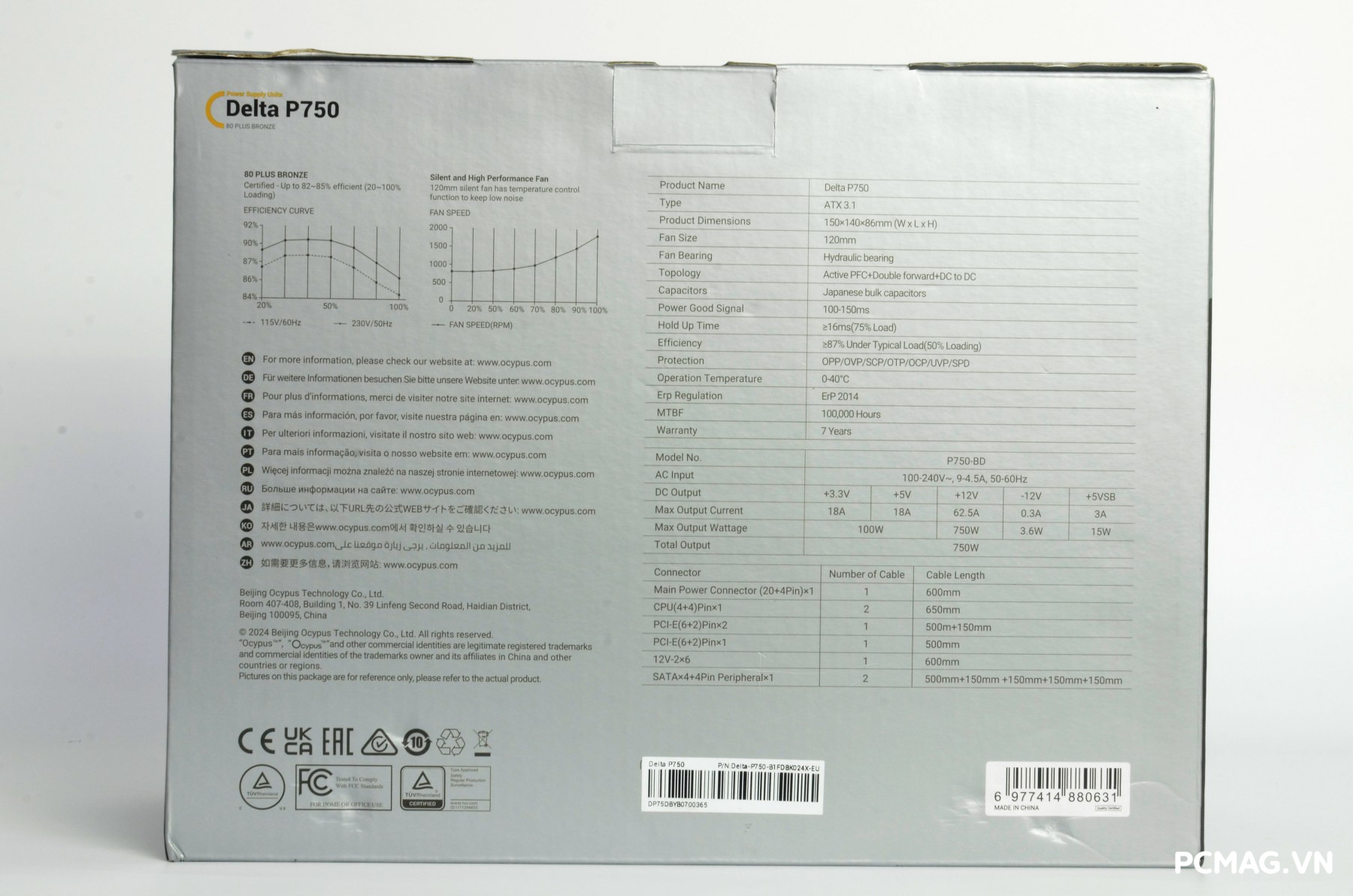 Ocypus Delta P750 750W ATX3.1/PCIe5.1