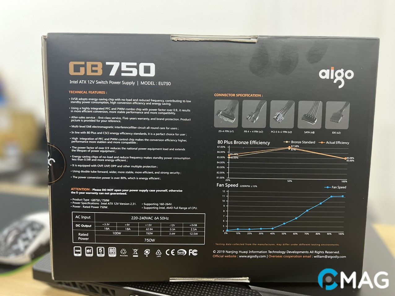 Đánh giá PSU AIGO GB750 750W – Ổn trong phân khúc giá