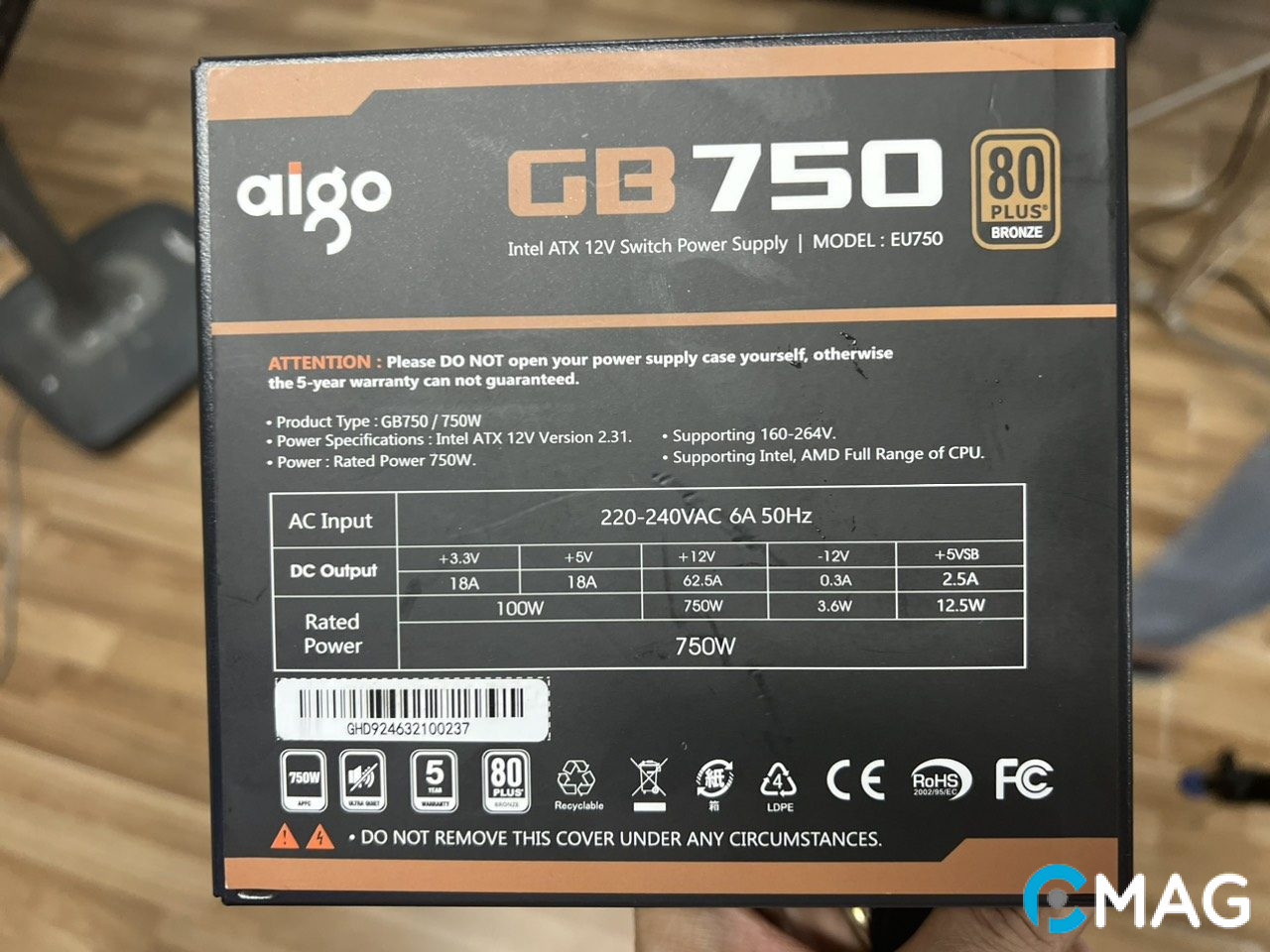 Đánh giá PSU AIGO GB750 750W – Ổn trong phân khúc giá
