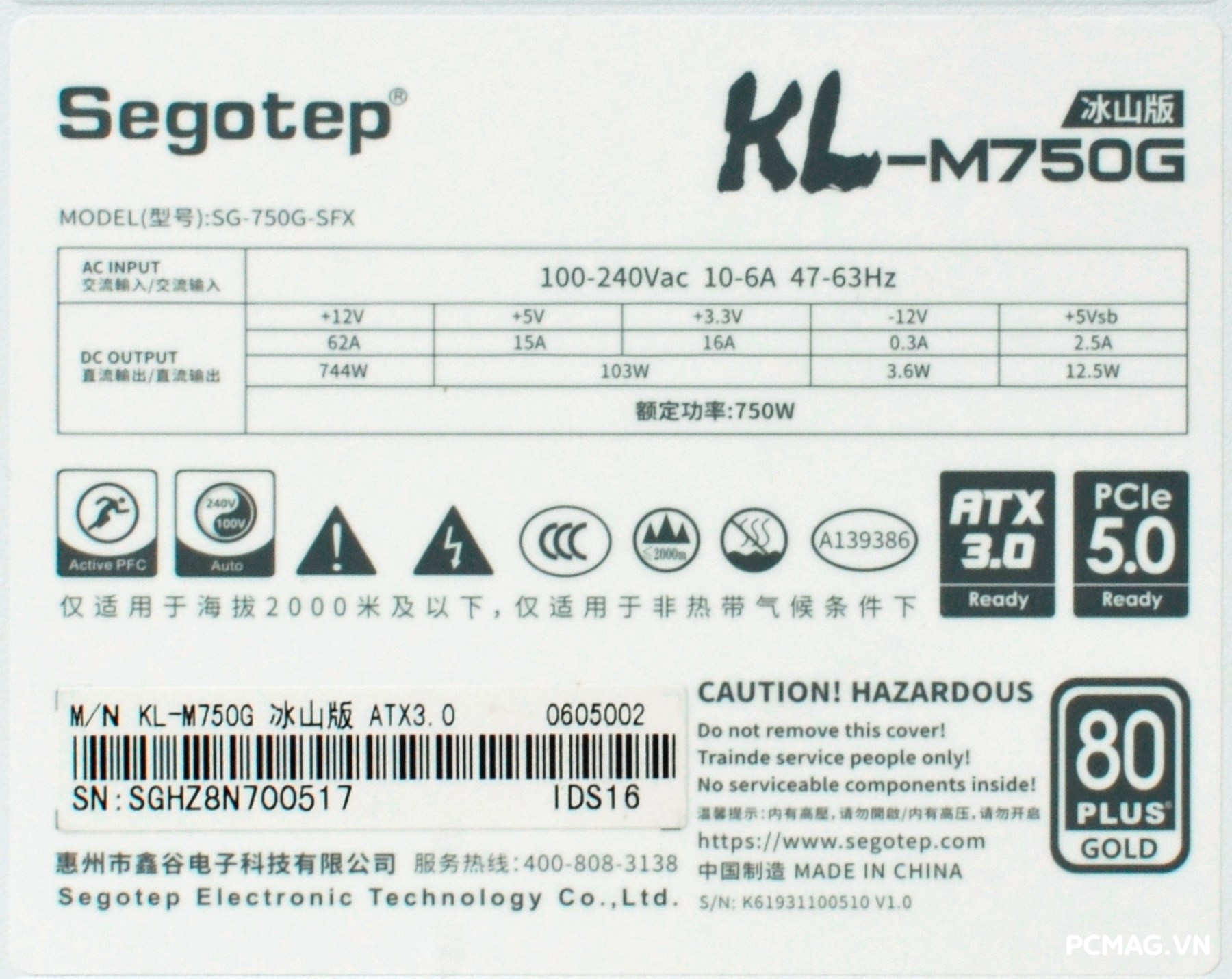 Đánh giá PSU Segotep KL-M750G SFX 750W