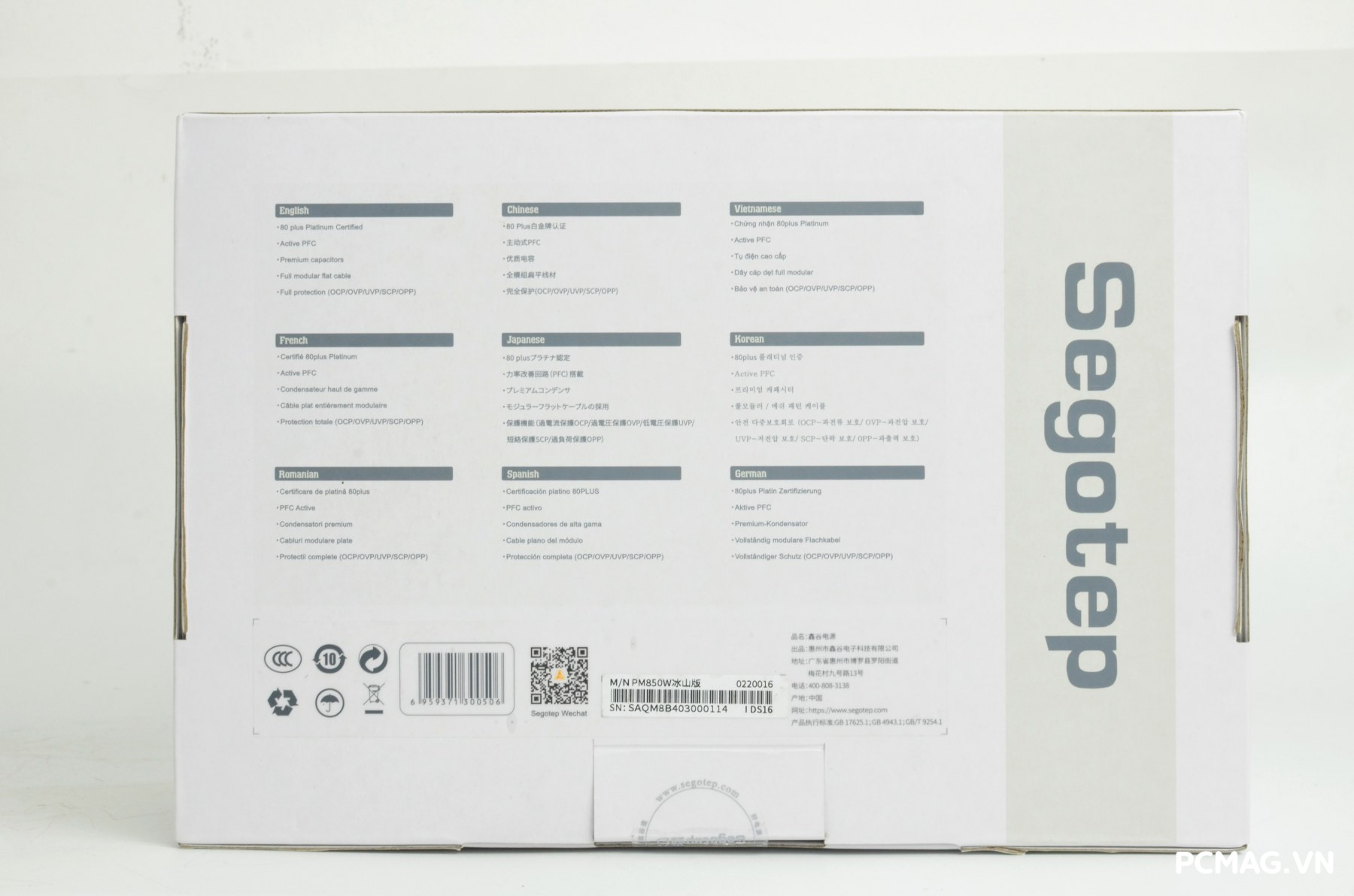 Đánh giá PSU Segotep PM850W 850W