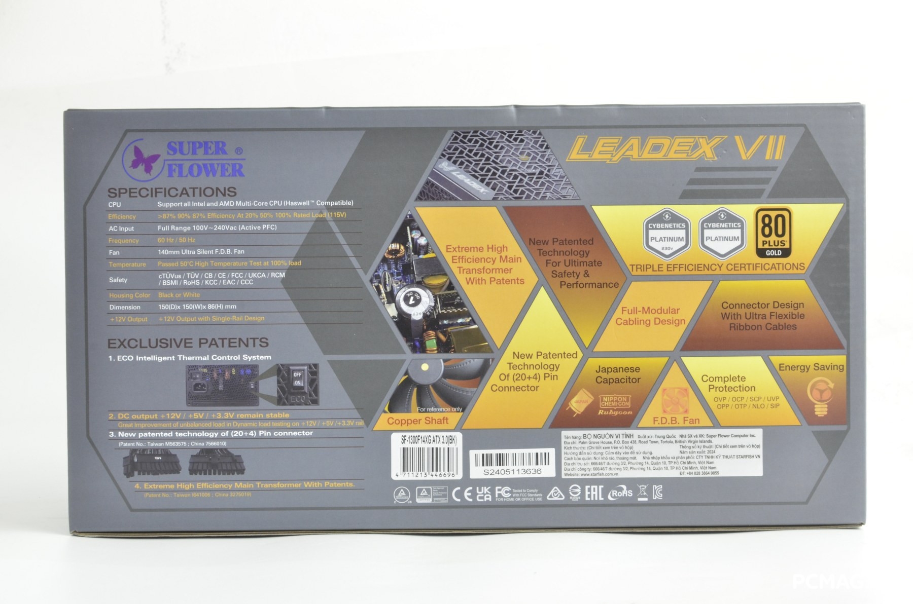 Đánh giá PSU Super Flower Leadex VII Gold 1300W