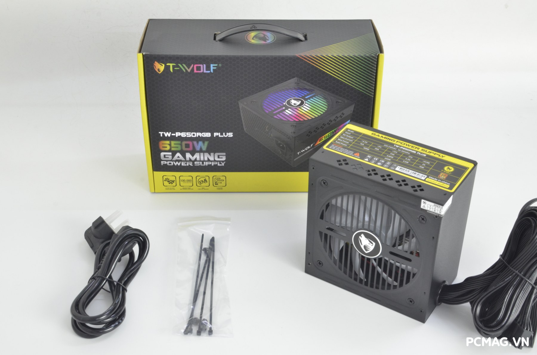 Đánh giá PSU T-WOLF TW-P650RGB PLUS 650W