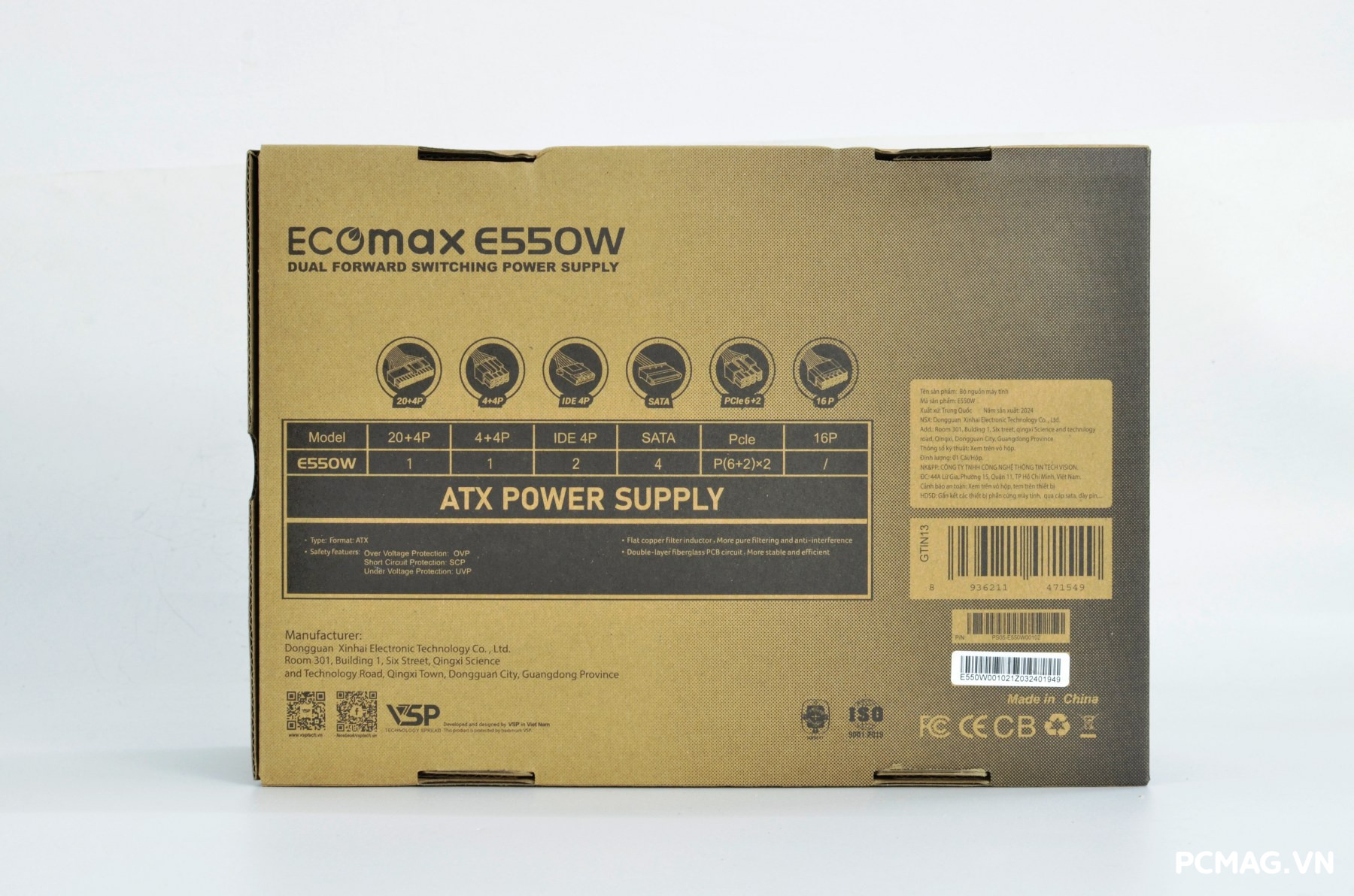 Đánh giá PSU VSP ECOMAX E550W