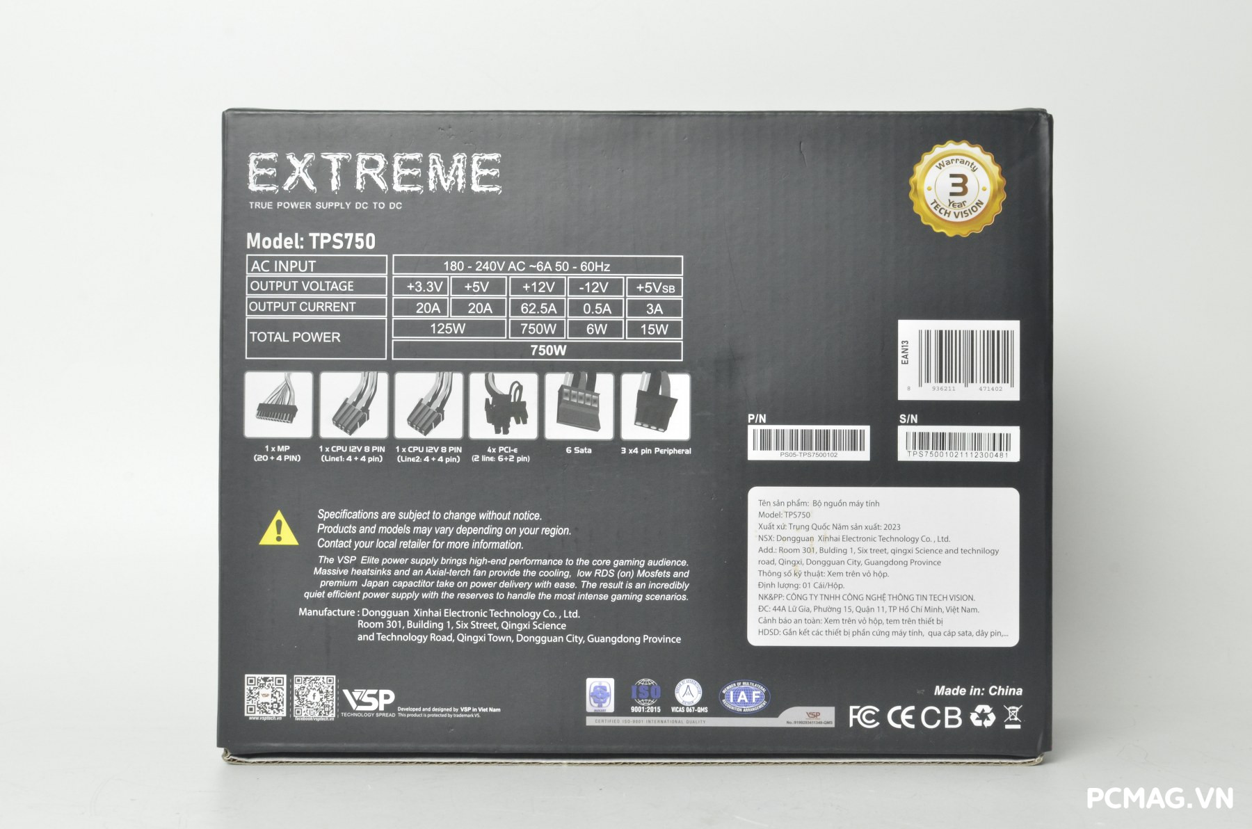 Đánh giá PSU VSP Extreme TPS750 750W