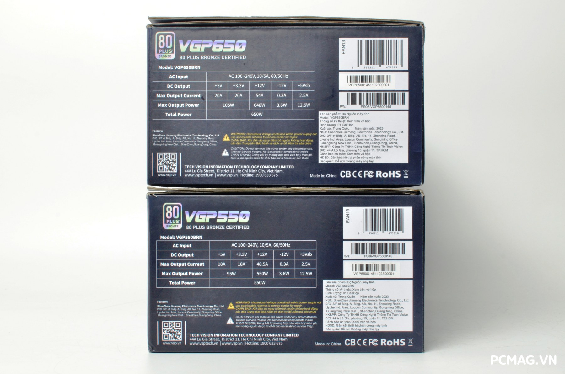 Đánh giá PSU VSP VGP550 550W & VGP650 650W