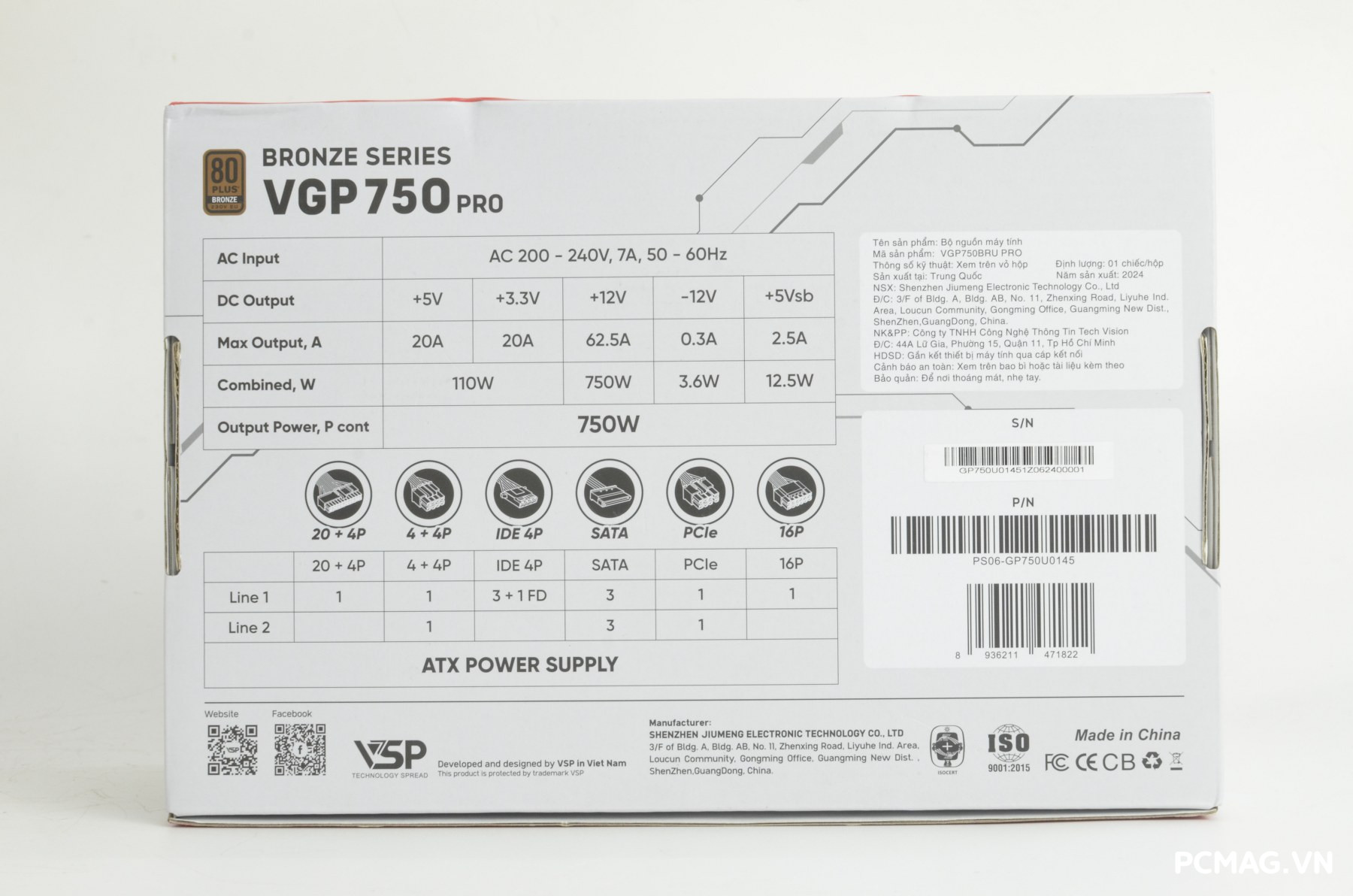 Đánh giá PSU VSP VGP750 PRO 750W