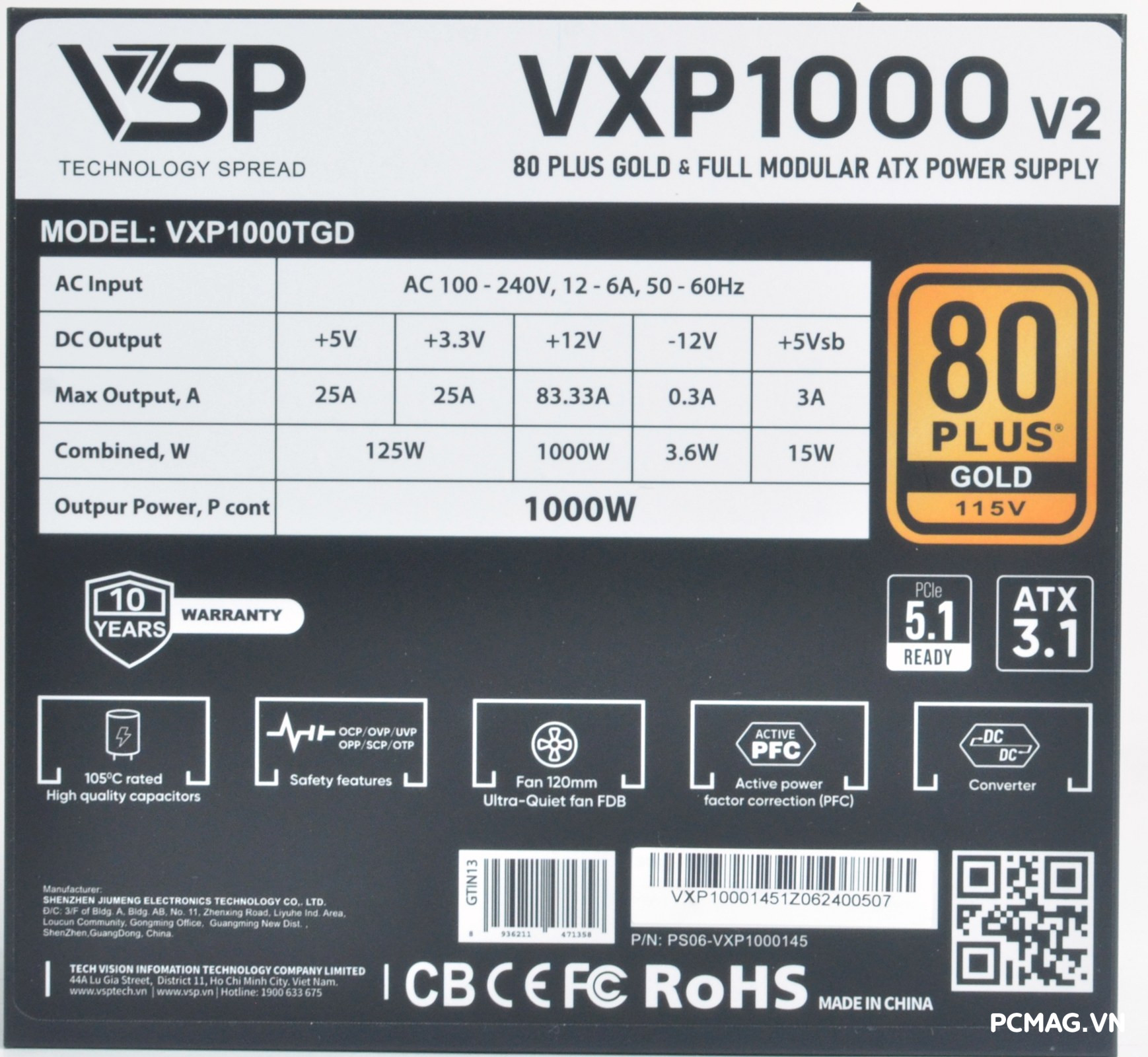 Đánh giá VSP VXP1000 1000W